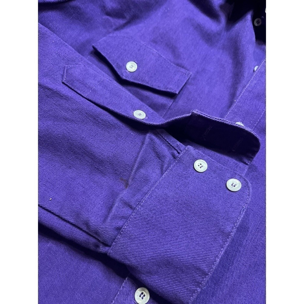 Brassada Mens Purple Western Rodeo Thick Heavy Wieght Purple Button Down L USA - Picture 3 of 7
